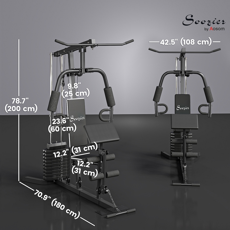 Image 987842_ALTMORE2.jpg, Product 987-842 / Price $449.99, Multifunction Home Gym Machine with 99lbs Weight Stack, Full Body Workout from Soozier on TSC.ca's Health & Fitness department