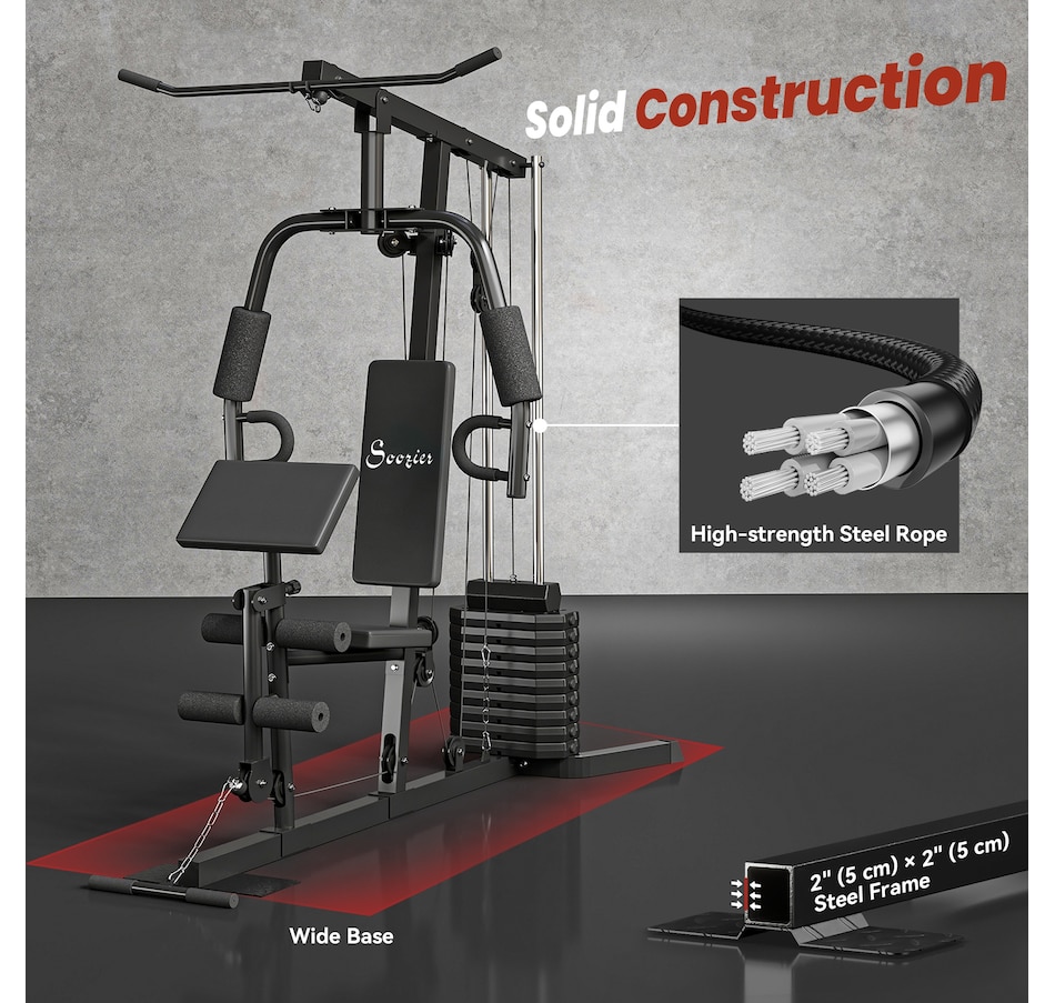 Image 987842_ALTMORE5.jpg, Product 987-842 / Price $439.99, Multifunction Home Gym Machine with 99lbs Weight Stack, Full Body Workout from Soozier on TSC.ca's Health & Fitness department