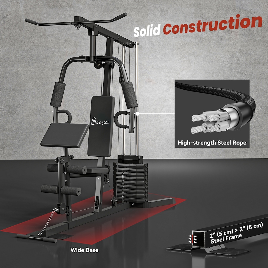 Image 987842_ALTMORE5.jpg, Product 987-842 / Price $449.99, Multifunction Home Gym Machine with 99lbs Weight Stack, Full Body Workout from Soozier on TSC.ca's Health & Fitness department