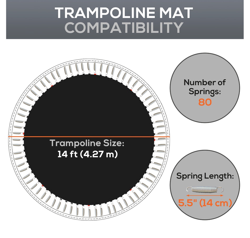 Image 987845_ALTMORE3.jpg, Product 987-845 / Price $74.99, Soozier Trampoline Mat with 80 V-Hooks, Fits 14' Trampoline, Black from Soozier on TSC.ca's Health & Fitness department