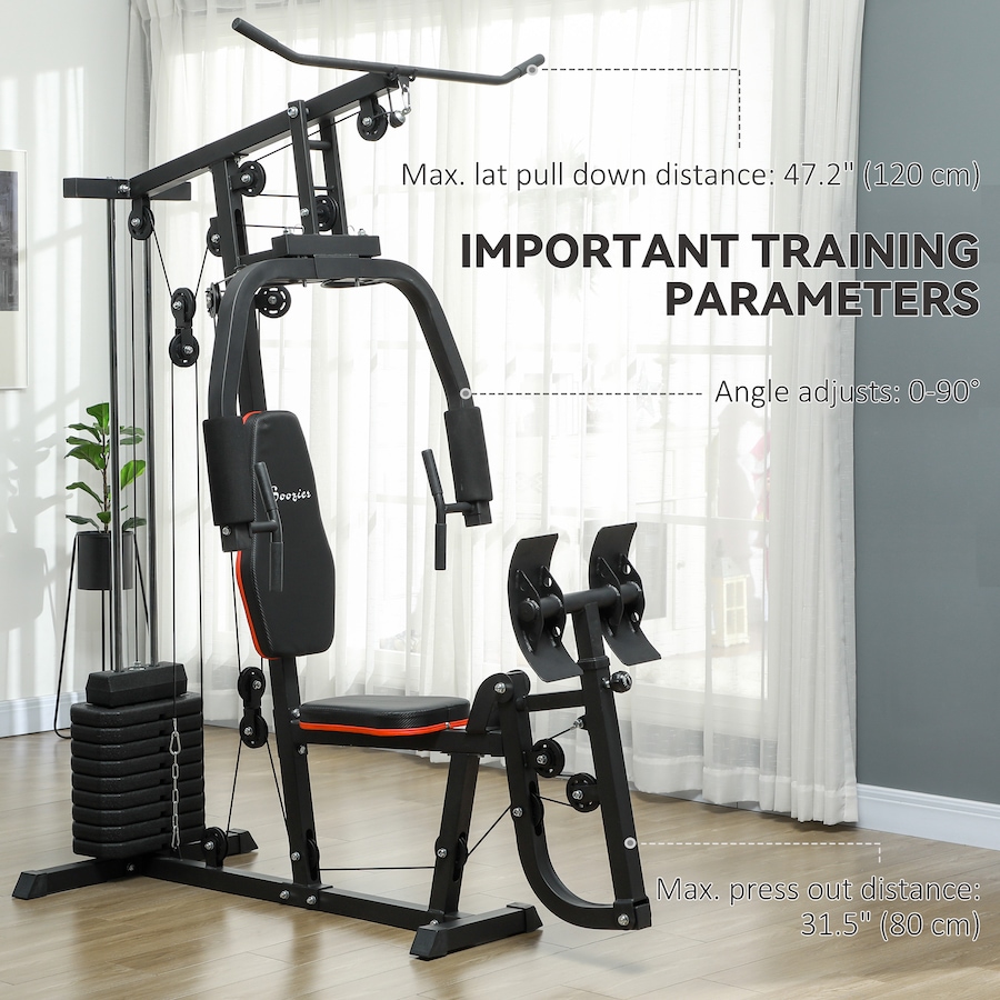 Image 987846_ALTMORE6.jpg, Product 987-846 / Price $399.99, Soozier Multi-Functional Home Gym Workout Equipment with Leg Press Machine from Soozier on TSC.ca's Health & Fitness department