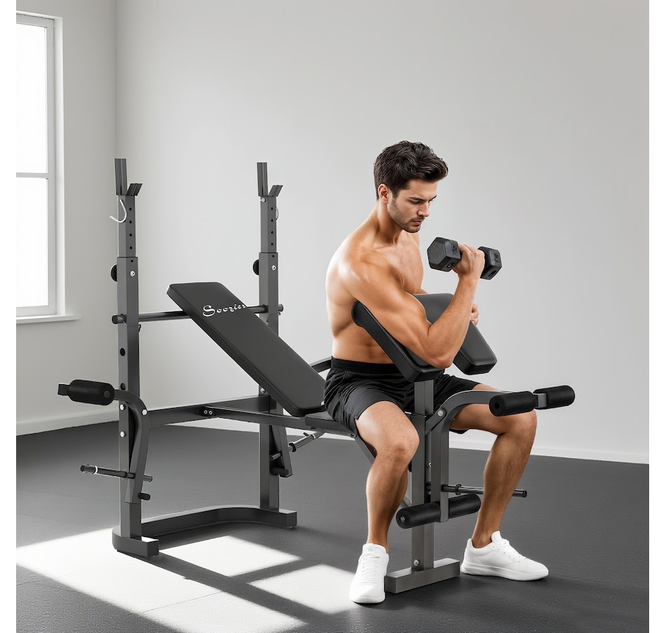 Image 987848_ALTMORE1.jpg, Product 987-848 / Price $234.99, Soozier Multi-Exercise Incline or Flat Weight Bench with Bench Press Rack from Soozier on TSC.ca's Health & Fitness department