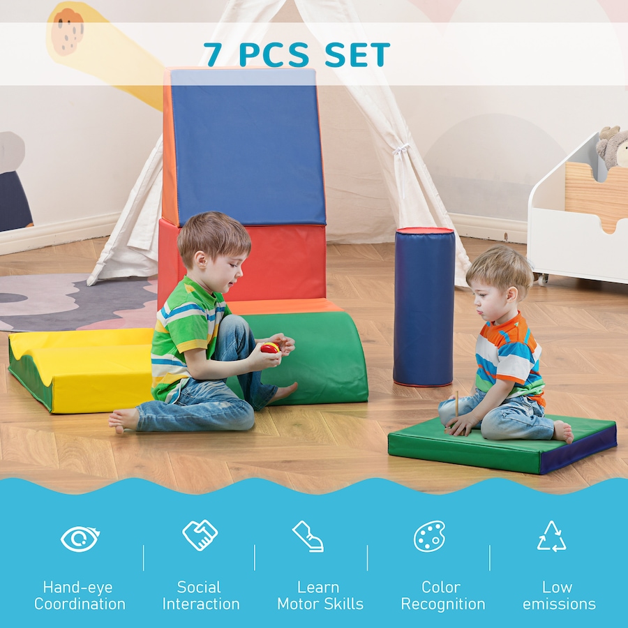 Image 987849_ALTMORE3.jpg, Product 987-849 / Price $109.99, Soozier 7-piece Soft Play, Kids Climbing Activity Soft Play Equipment from Soozier on TSC.ca's Home & Garden department