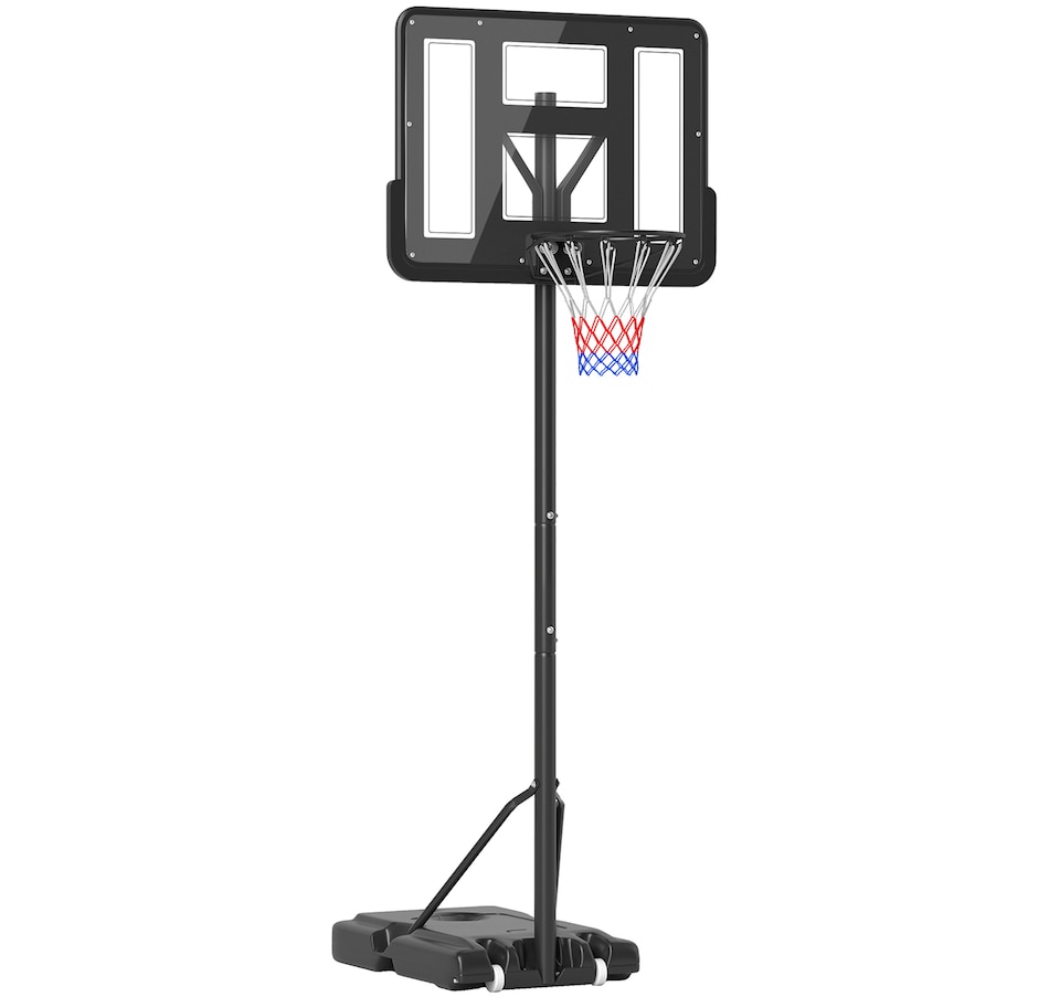 Image 987853.jpg, Product 987-853 / Price $114.99, Soozier Portable Basketball Hoop, 5ft-10ft Height Adjustable with Wheels from Soozier on TSC.ca's Health & Fitness department
