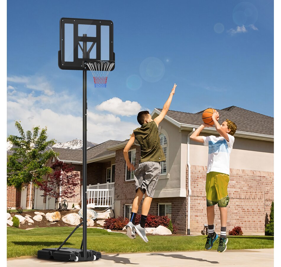Image 987853_ALTMORE1.jpg, Product 987-853 / Price $114.99, Soozier Portable Basketball Hoop, 5ft-10ft Height Adjustable with Wheels from Soozier on TSC.ca's Health & Fitness department