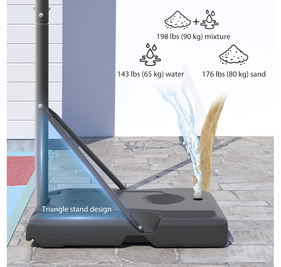 Image 987853_ALTMORE5.jpg, Product 987-853 / Price $114.99, Soozier Portable Basketball Hoop, 5ft-10ft Height Adjustable with Wheels from Soozier on TSC.ca's Health & Fitness department