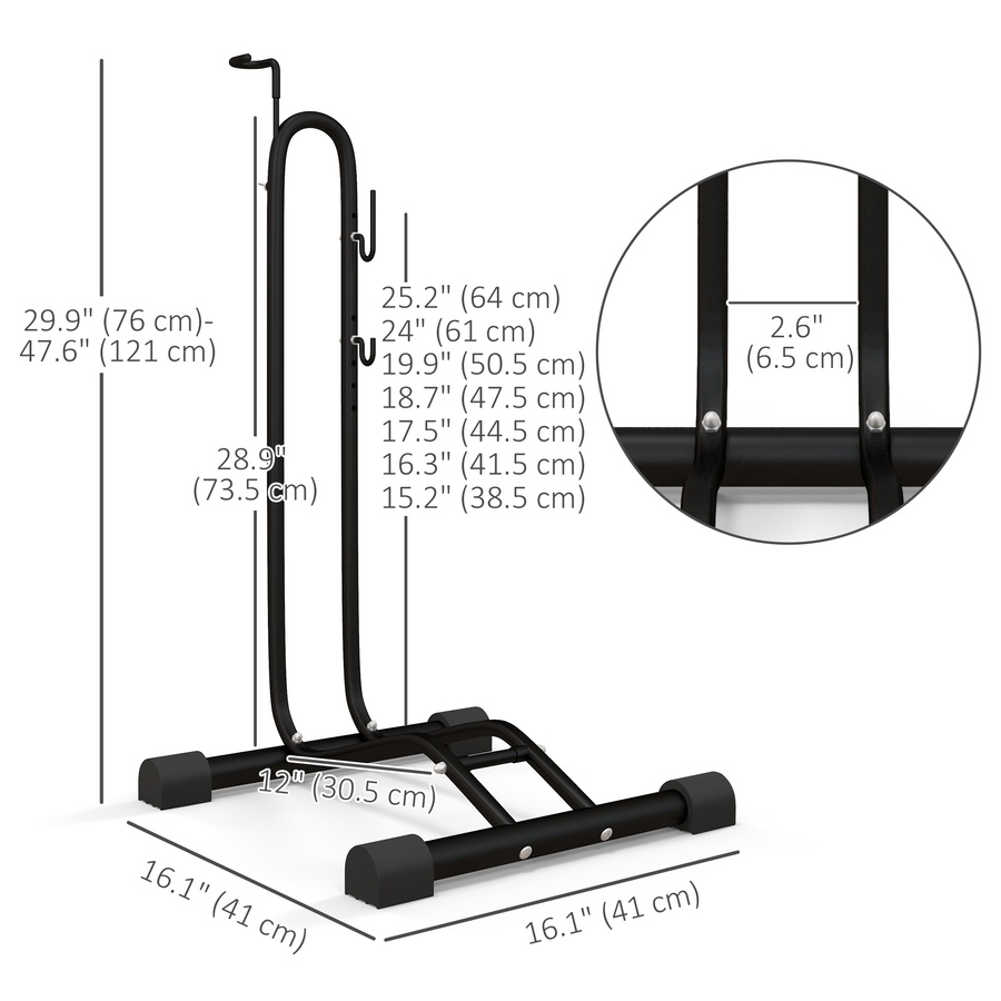 Image 987856_ALTMORE2.jpg, Product 987-856 / Price $44.99, Soozier Vertical & Horizontal Bike Rack Fits 24"-29" and 700c Bikes from Soozier on TSC.ca's Home & Garden department