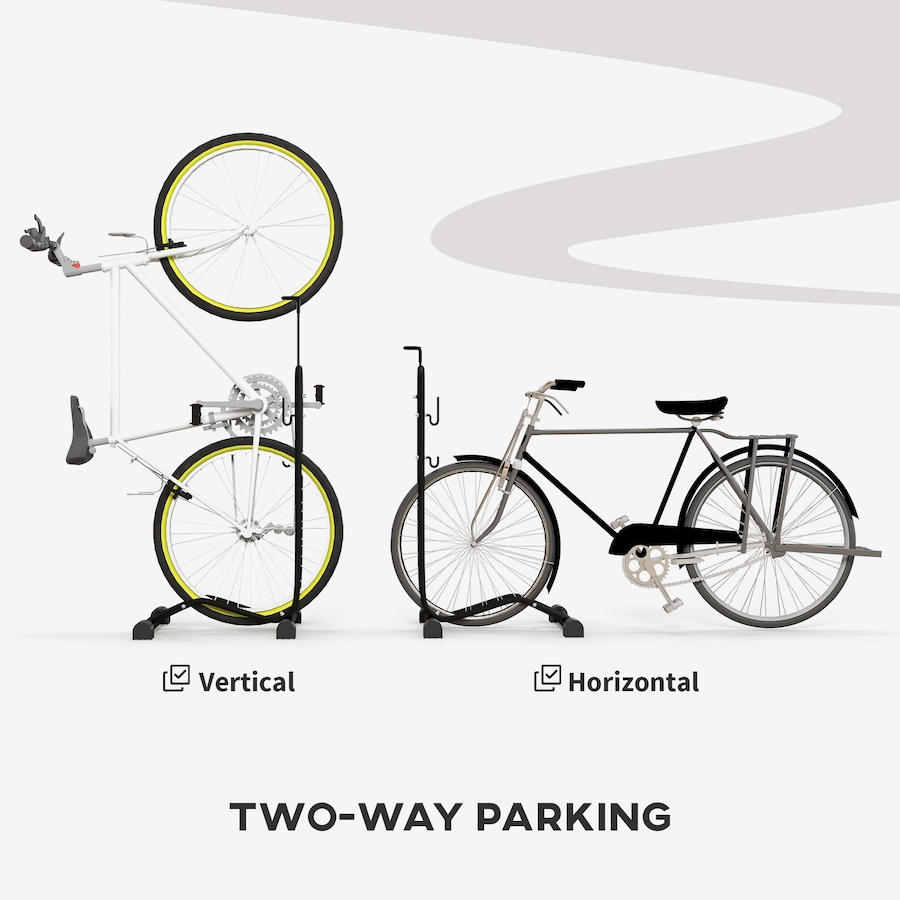 Image 987856_ALTMORE3.jpg, Product 987-856 / Price $44.99, Soozier Vertical & Horizontal Bike Rack Fits 24"-29" and 700c Bikes from Soozier on TSC.ca's Home & Garden department