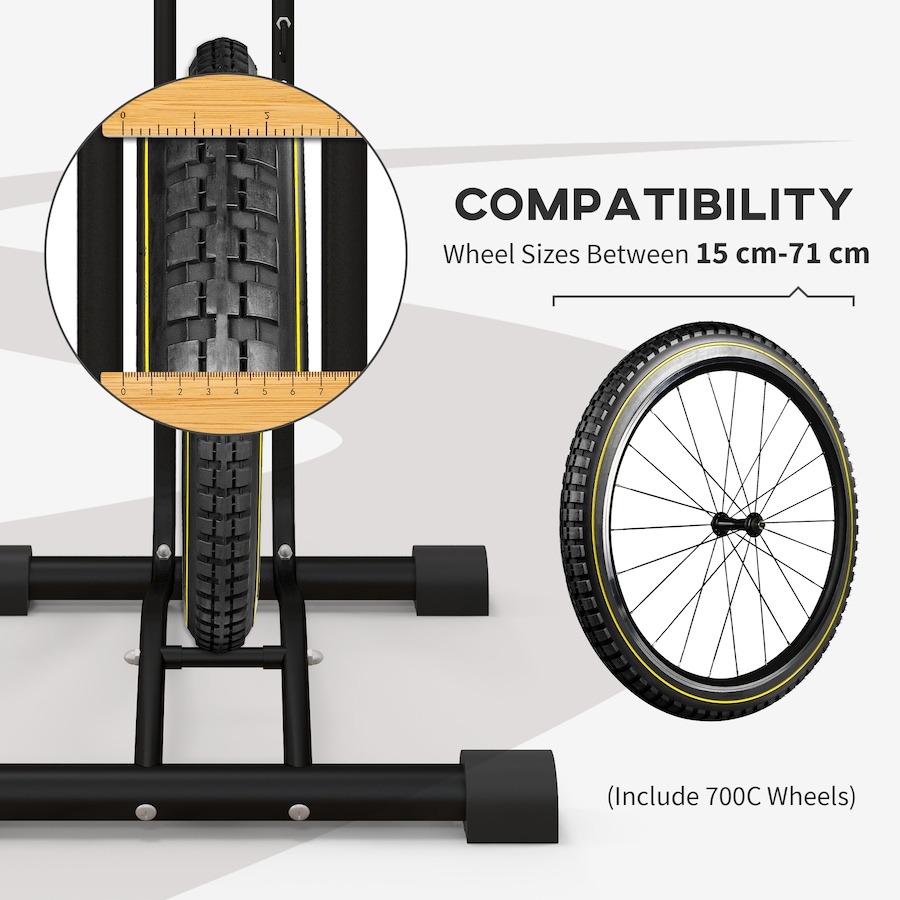 Image 987856_ALTMORE4.jpg, Product 987-856 / Price $44.99, Soozier Vertical & Horizontal Bike Rack Fits 24"-29" and 700c Bikes from Soozier on TSC.ca's Home & Garden department