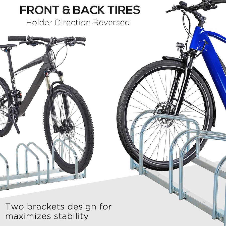 Image 987857_ALTMORE5.jpg, Product 987-857 / Price $63.99, Soozier 4-Bike Bicycle Floor Parking Rack Cycling Storage Stand Silver from Soozier on TSC.ca's Home & Garden department