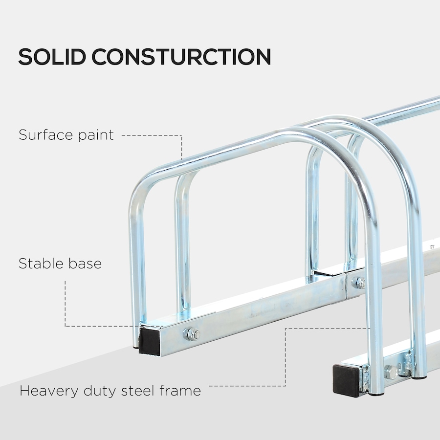Image 987857_ALTMORE7.jpg, Product 987-857 / Price $63.99, Soozier 4-Bike Bicycle Floor Parking Rack Cycling Storage Stand Silver from Soozier on TSC.ca's Home & Garden department