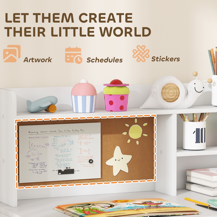 Image 987860_ALTMORE6.jpg, Product 987-860 / Price $183.99, Qaba Kids Desk and Chair Set, Study Table and Chair Set with Storage, White from Qaba on TSC.ca's Home & Garden department