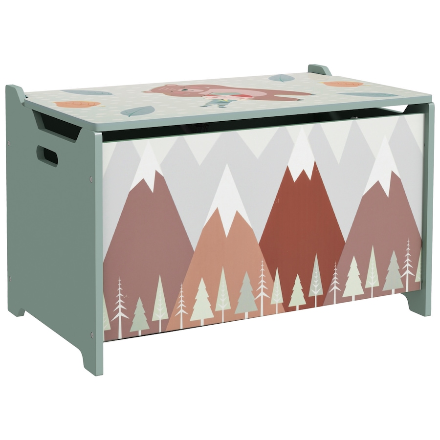 Image 987862.jpg, Product 987-862 / Price $69.95, Qaba Toy Box with Lid, Toy Chest Storage Organizer for Bedroom, Green from Qaba on TSC.ca's Home & Garden department