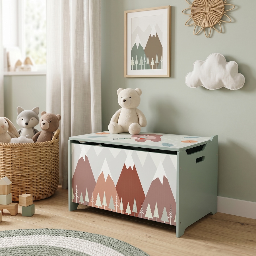 Image 987862_ALTMORE10.jpg, Product 987-862 / Price $69.95, Qaba Toy Box with Lid, Toy Chest Storage Organizer for Bedroom, Green from Qaba on TSC.ca's Home & Garden department