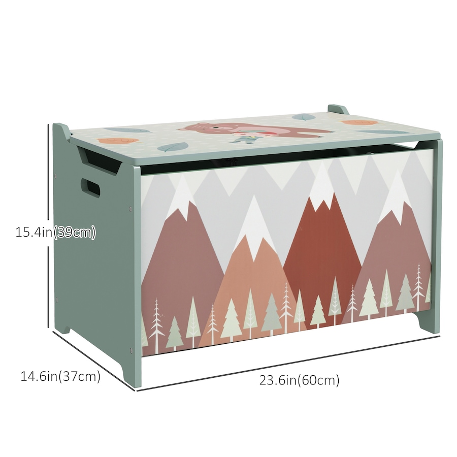 Image 987862_ALTMORE2.jpg, Product 987-862 / Price $69.95, Qaba Toy Box with Lid, Toy Chest Storage Organizer for Bedroom, Green from Qaba on TSC.ca's Home & Garden department