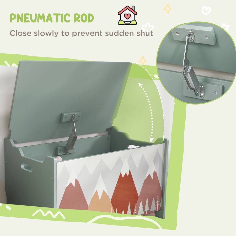 Image 987862_ALTMORE4.jpg, Product 987-862 / Price $69.95, Qaba Toy Box with Lid, Toy Chest Storage Organizer for Bedroom, Green from Qaba on TSC.ca's Home & Garden department
