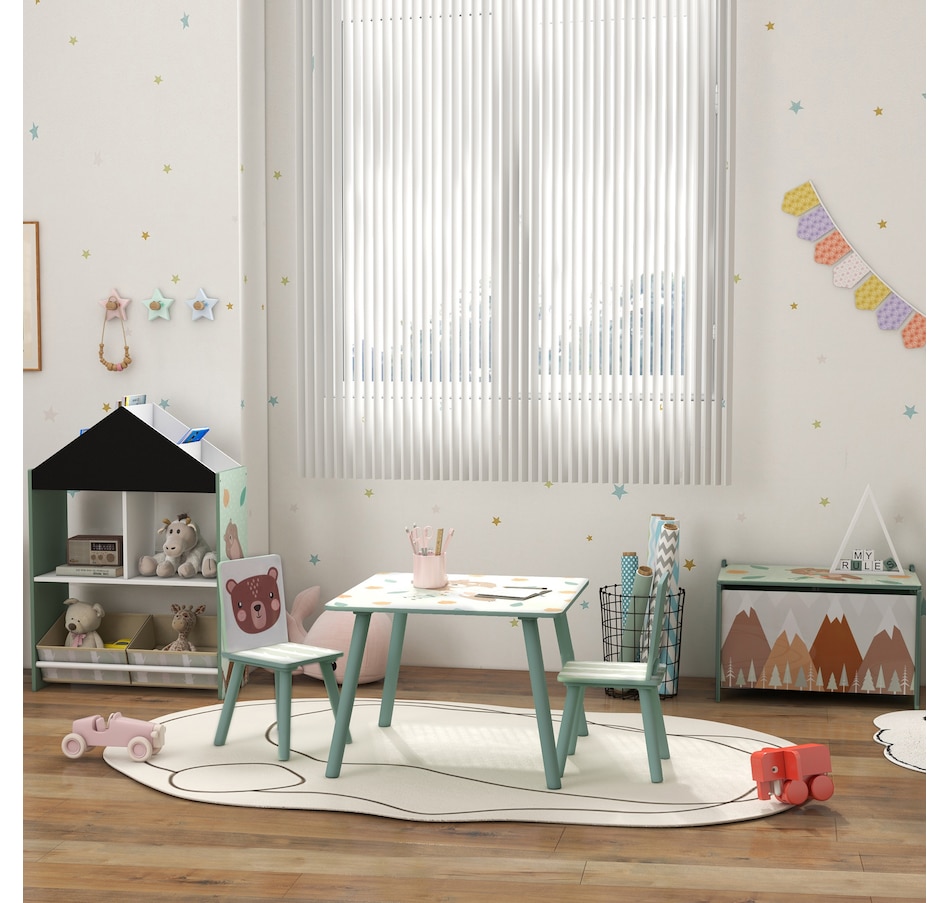 Image 987862_ALTMORE6.jpg, Product 987-862 / Price $79.99, Qaba Toy Box with Lid, Toy Chest Storage Organizer for Bedroom, Green from Qaba on TSC.ca's Home & Garden department