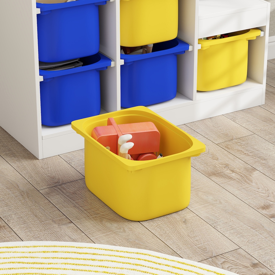 Image 987870_ALTMORE6.jpg, Product 987-870 / Price $159.99, Qaba Toy Storage Organizer Kids Bookshelf with 6 Plastic Bins, Yellow & Blue from Qaba on TSC.ca's Home & Garden department