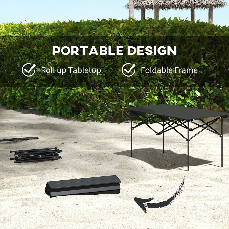 Image 987879_ALTMORE3.jpg, Product 987-879 / Price $54.99, Outsunny Folding Camping Table with Roll up Top and Carry Bag, Black from Outsunny on TSC.ca's Health & Fitness department
