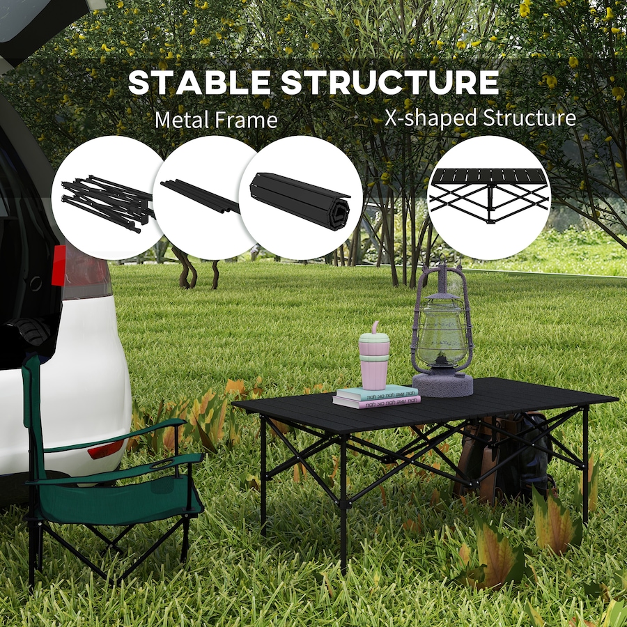Image 987879_ALTMORE4.jpg, Product 987-879 / Price $54.99, Outsunny Folding Camping Table with Roll up Top and Carry Bag, Black from Outsunny on TSC.ca's Health & Fitness department