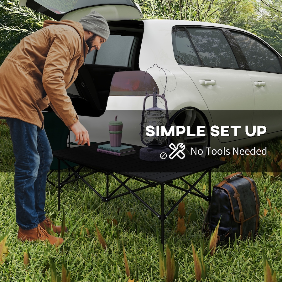 Image 987879_ALTMORE5.jpg, Product 987-879 / Price $54.99, Outsunny Folding Camping Table with Roll up Top and Carry Bag, Black from Outsunny on TSC.ca's Health & Fitness department