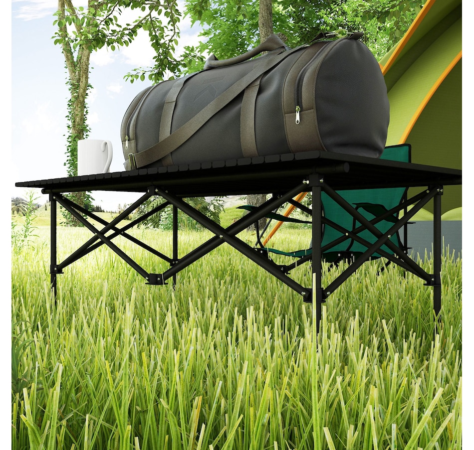 Image 987879_ALTMORE8.jpg, Product 987-879 / Price $54.99, Outsunny Folding Camping Table with Roll up Top and Carry Bag, Black from Outsunny on TSC.ca's Health & Fitness department