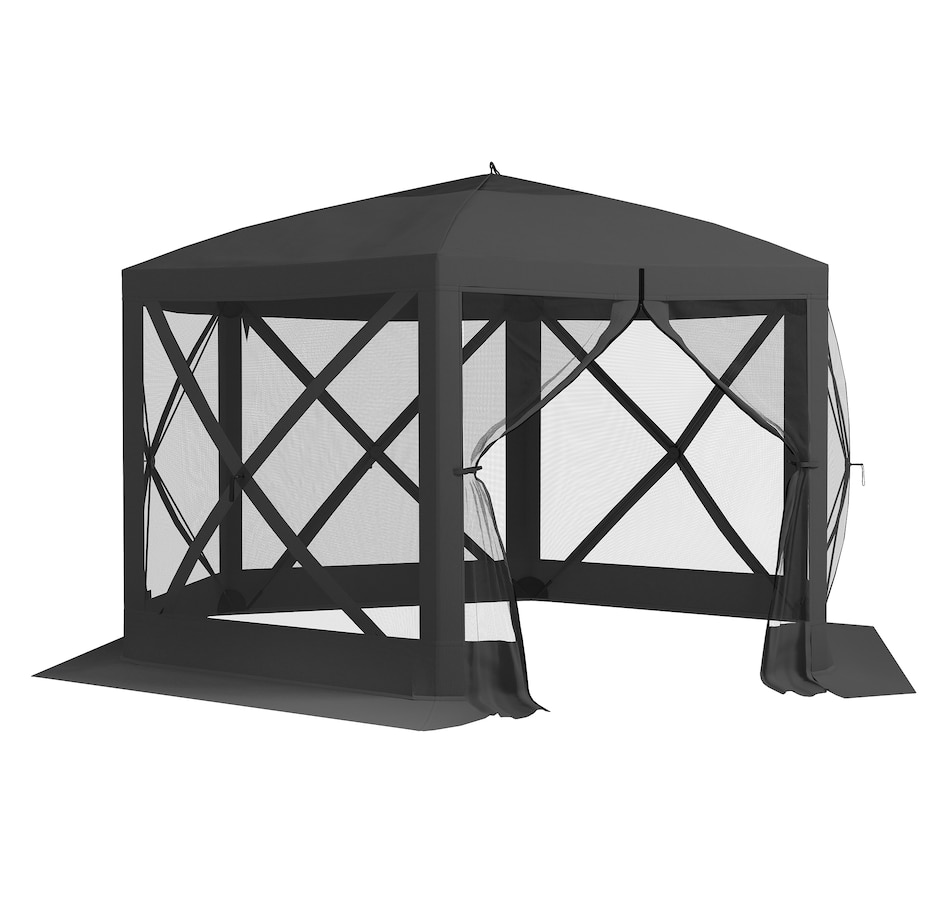 Image 987880.jpg, Product 987-880 / Price $214.99, 12' x 12' Pop Up Screen Tent, Camping Shelter Picnic Canopy, Black from Outsunny on TSC.ca's Health & Fitness department