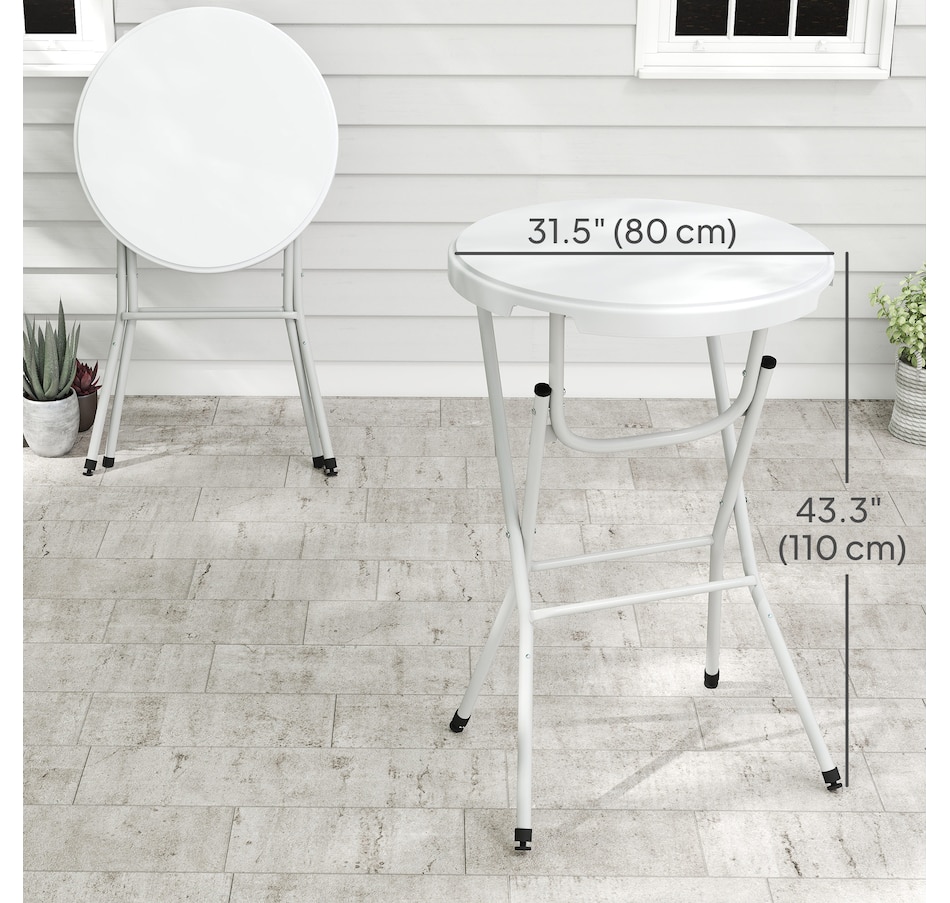 Image 987887_ALTMORE2.jpg, Product 987-887 / Price $99.99, Outsunny 31.5" Outdoor Bar Table, Bar Height Folding Table with HDPE Top from Outsunny on TSC.ca's Home & Garden department
