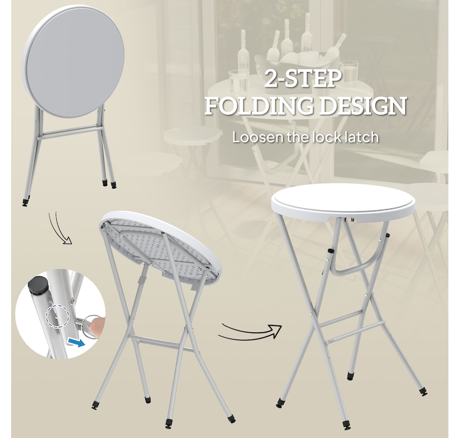 Image 987887_ALTMORE3.jpg, Product 987-887 / Price $99.99, Outsunny 31.5" Outdoor Bar Table, Bar Height Folding Table with HDPE Top from Outsunny on TSC.ca's Home & Garden department