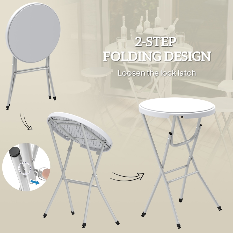 Image 987887_ALTMORE3.jpg, Product 987-887 / Price $113.99, Outsunny 31.5" Outdoor Bar Table, Bar Height Folding Table with HDPE Top from Outsunny on TSC.ca's Home & Garden department