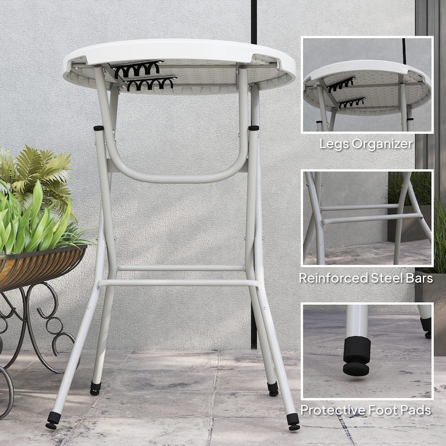 Image 987887_ALTMORE5.jpg, Product 987-887 / Price $113.99, Outsunny 31.5" Outdoor Bar Table, Bar Height Folding Table with HDPE Top from Outsunny on TSC.ca's Home & Garden department