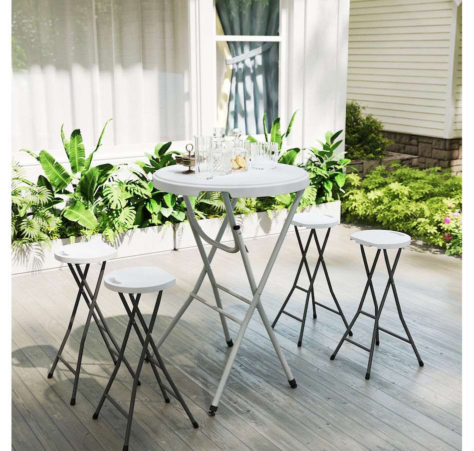 Image 987887_ALTMORE6.jpg, Product 987-887 / Price $99.99, Outsunny 31.5" Outdoor Bar Table, Bar Height Folding Table with HDPE Top from Outsunny on TSC.ca's Home & Garden department