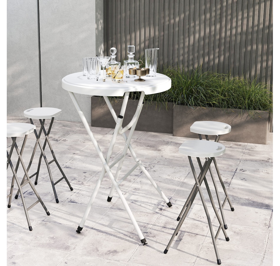 Image 987887_ALTMORE8.jpg, Product 987-887 / Price $99.99, Outsunny 31.5" Outdoor Bar Table, Bar Height Folding Table with HDPE Top from Outsunny on TSC.ca's Home & Garden department