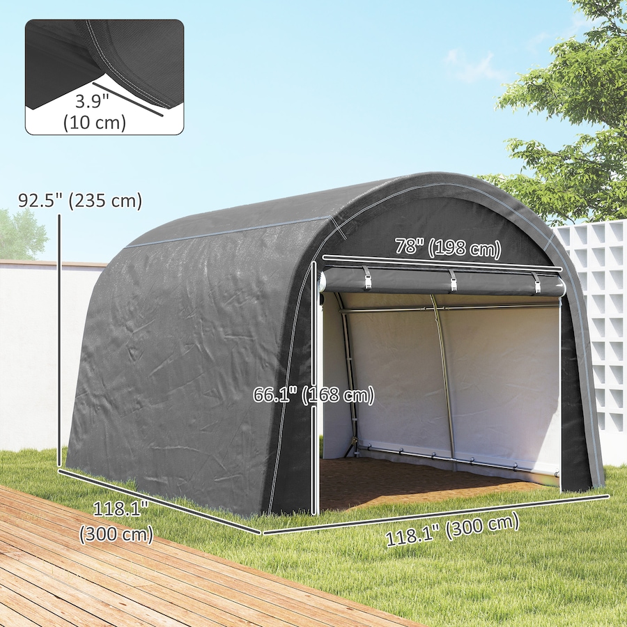 Image 987897_ALTMORE2.jpg, Product 987-897 / Price $299.00, Outsunny 10'x10' Outdoor Storage Shed, Waterproof Heavy Duty Portable Shed from Outsunny on TSC.ca's Home & Garden department