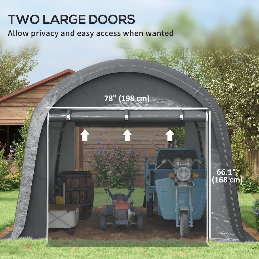 Image 987897_ALTMORE5.jpg, Product 987-897 / Price $299.00, Outsunny 10'x10' Outdoor Storage Shed, Waterproof Heavy Duty Portable Shed from Outsunny on TSC.ca's Home & Garden department