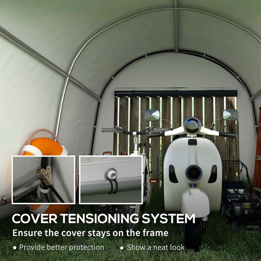 Image 987897_ALTMORE6.jpg, Product 987-897 / Price $299.00, Outsunny 10'x10' Outdoor Storage Shed, Waterproof Heavy Duty Portable Shed from Outsunny on TSC.ca's Home & Garden department