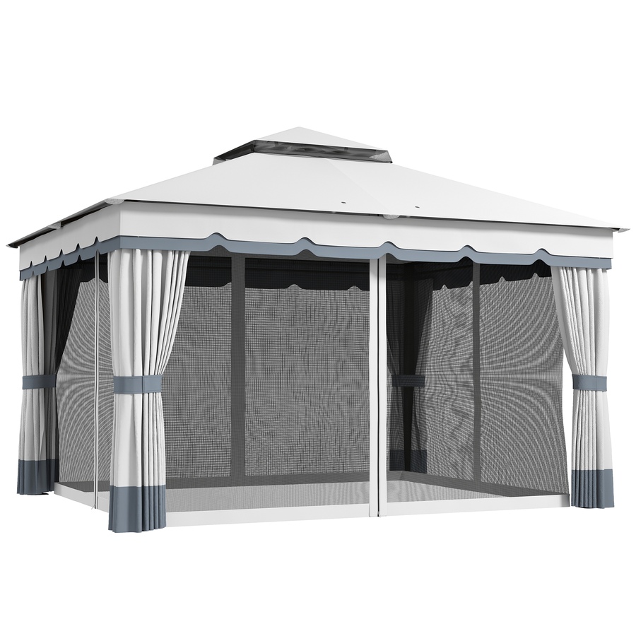 Image 987898.jpg, Product 987-898 / Price $439.99, Outsunny 10' x 12' Double Roof Outdoor Gazebo with Netting & Curtains from Outsunny on TSC.ca's Home & Garden department