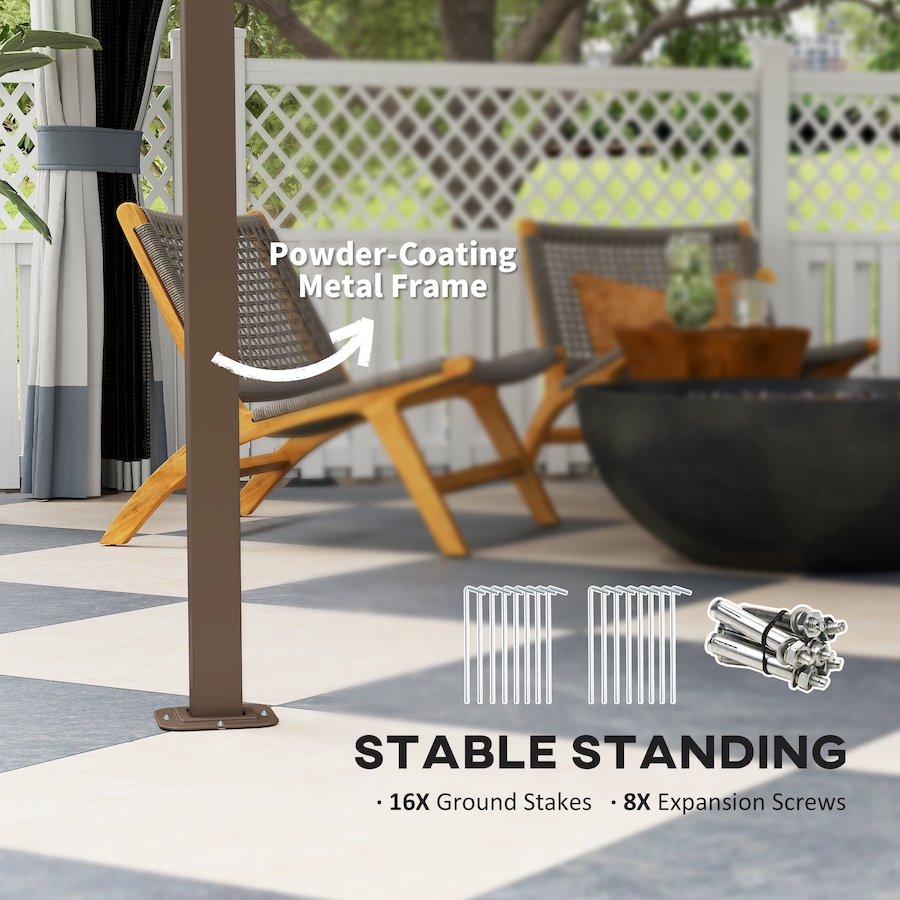 Image 987898_ALTMORE6.jpg, Product 987-898 / Price $439.99, Outsunny 10' x 12' Double Roof Outdoor Gazebo with Netting & Curtains from Outsunny on TSC.ca's Home & Garden department