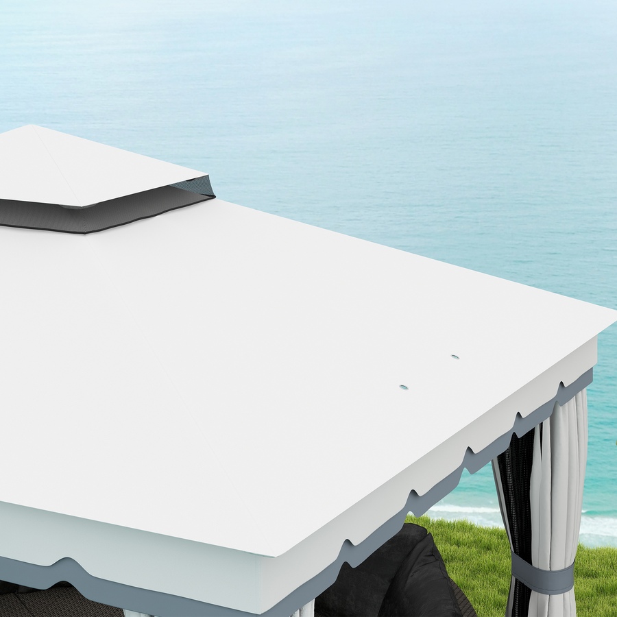 Image 987898_ALTMORE8.jpg, Product 987-898 / Price $439.99, Outsunny 10' x 12' Double Roof Outdoor Gazebo with Netting & Curtains from Outsunny on TSC.ca's Home & Garden department