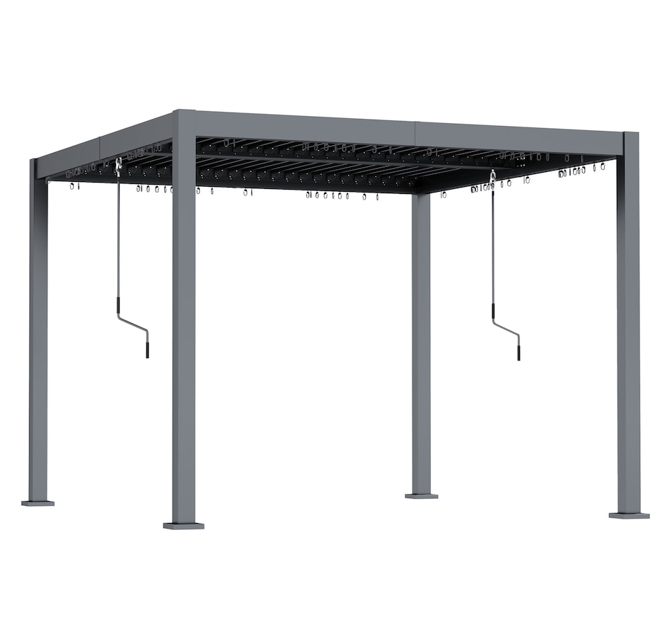 Image 987900.jpg, Product 987-900 / Price $1,699.99, Outsunny 10' x 10' Louvered Pergola with Adjustable Roof & Aluminum Frame from Outsunny on TSC.ca's Home & Garden department