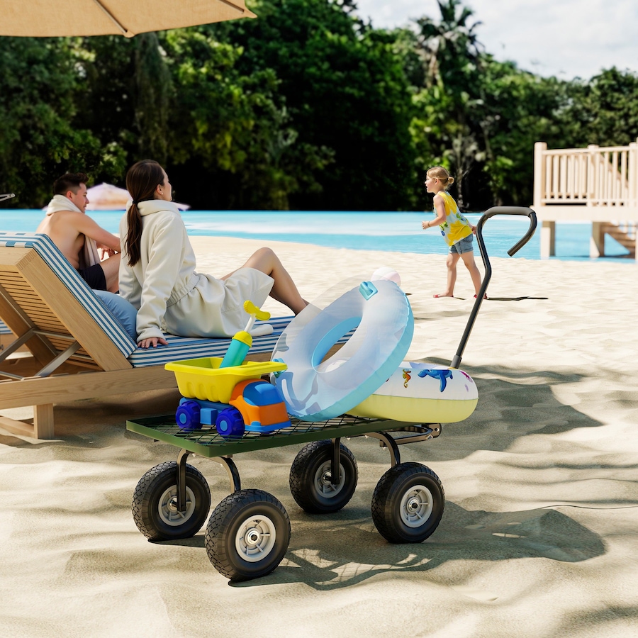 Image 987908_ALTMORE10.jpg, Product 987-908 / Price $106.99, Outsunny Heavy Duty Garden Wagon Cart, 330 lbs Capacity, Black from Outsunny on TSC.ca's Home & Garden department