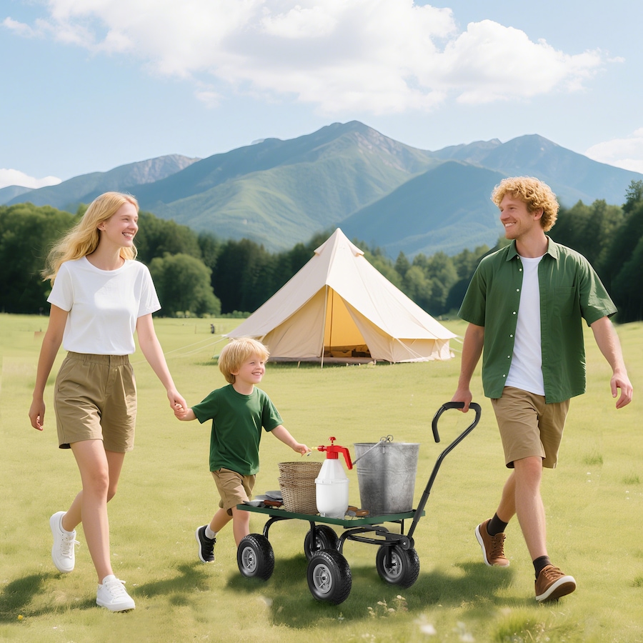 Image 987908_ALTMORE12.jpg, Product 987-908 / Price $106.99, Outsunny Heavy Duty Garden Wagon Cart, 330 lbs Capacity, Black from Outsunny on TSC.ca's Home & Garden department
