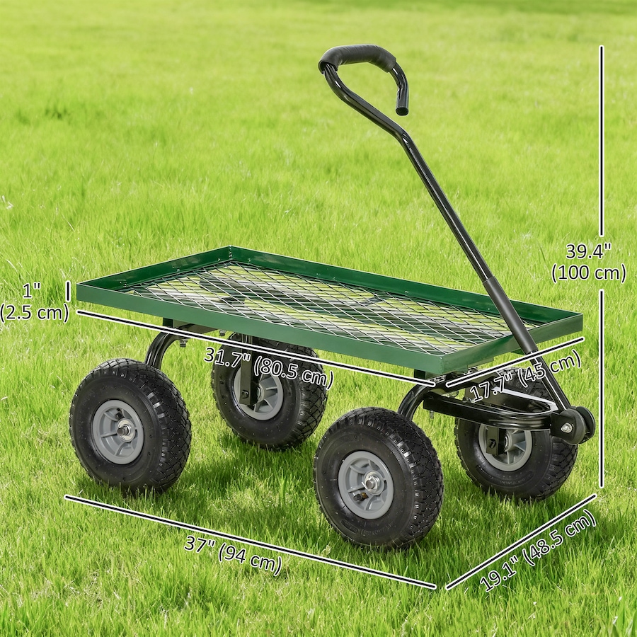 Image 987908_ALTMORE2.jpg, Product 987-908 / Price $106.99, Outsunny Heavy Duty Garden Wagon Cart, 330 lbs Capacity, Black from Outsunny on TSC.ca's Home & Garden department