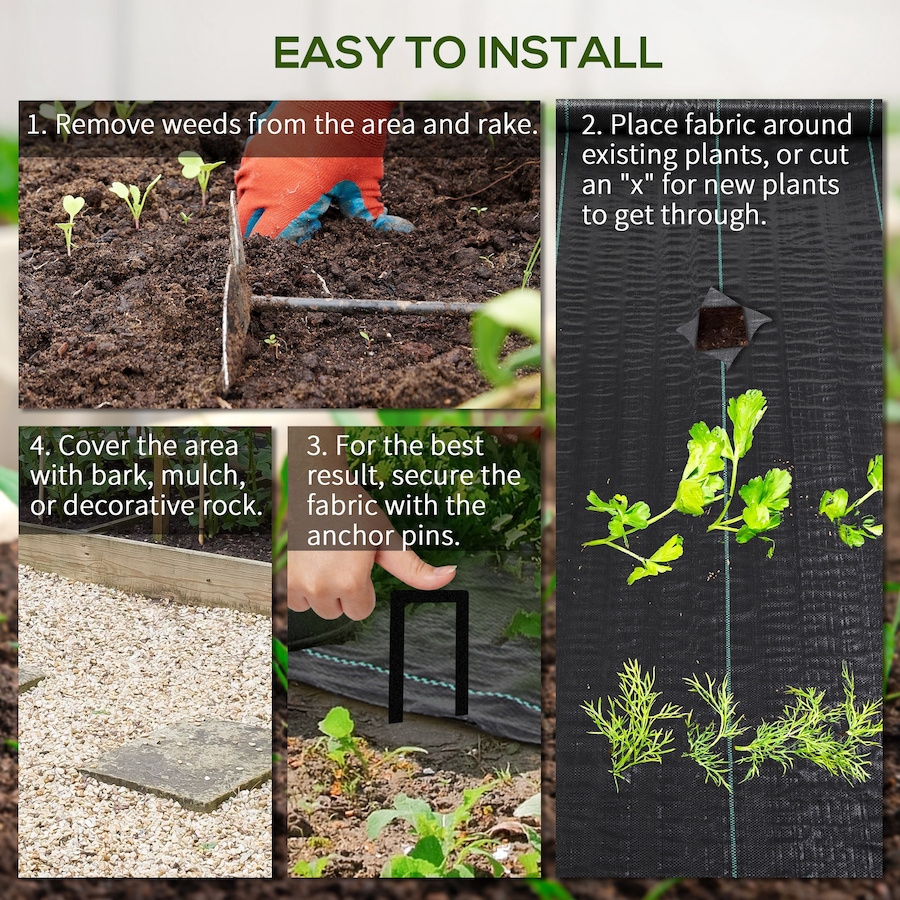 Image 987911_ALTMORE4.jpg, Product 987-911 / Price $39.99, Outsunny 3x164ft Weed Barrier Landscape Fabric, 2oz Weed Block Mat from Outsunny on TSC.ca's Home & Garden department