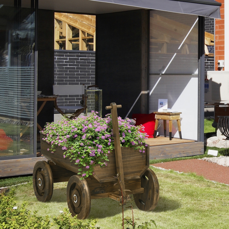 Image 987922_ALTMORE1.jpg, Product 987-922 / Price $98.99, Outsunny Wooden Raised Garden Bed, Flower Cart w/ Wheels, Garden Decor from Outsunny on TSC.ca's Home & Garden department