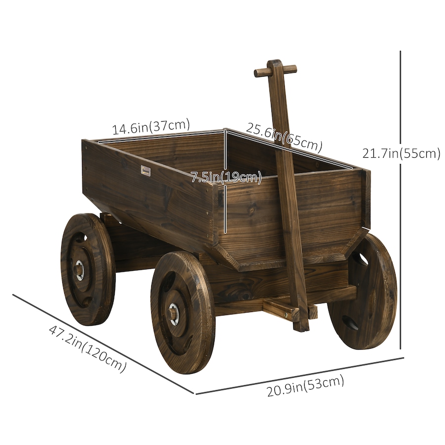 Image 987922_ALTMORE2.jpg, Product 987-922 / Price $98.99, Outsunny Wooden Raised Garden Bed, Flower Cart w/ Wheels, Garden Decor from Outsunny on TSC.ca's Home & Garden department