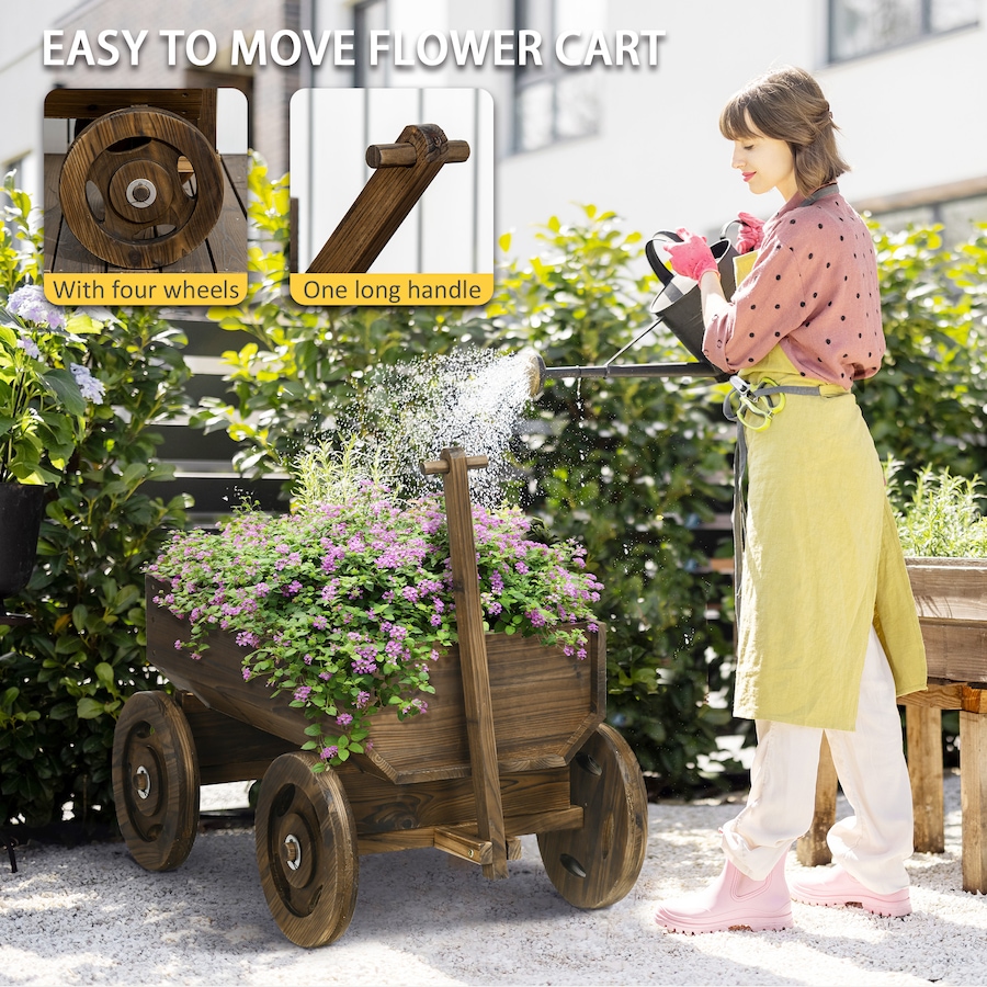 Image 987922_ALTMORE3.jpg, Product 987-922 / Price $98.99, Outsunny Wooden Raised Garden Bed, Flower Cart w/ Wheels, Garden Decor from Outsunny on TSC.ca's Home & Garden department