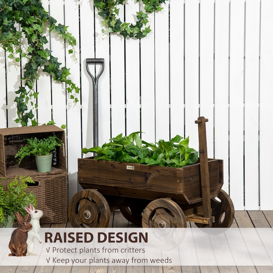 Image 987922_ALTMORE4.jpg, Product 987-922 / Price $98.99, Outsunny Wooden Raised Garden Bed, Flower Cart w/ Wheels, Garden Decor from Outsunny on TSC.ca's Home & Garden department