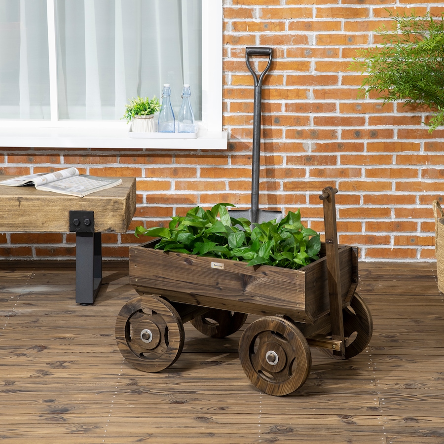 Image 987922_ALTMORE7.jpg, Product 987-922 / Price $98.99, Outsunny Wooden Raised Garden Bed, Flower Cart w/ Wheels, Garden Decor from Outsunny on TSC.ca's Home & Garden department