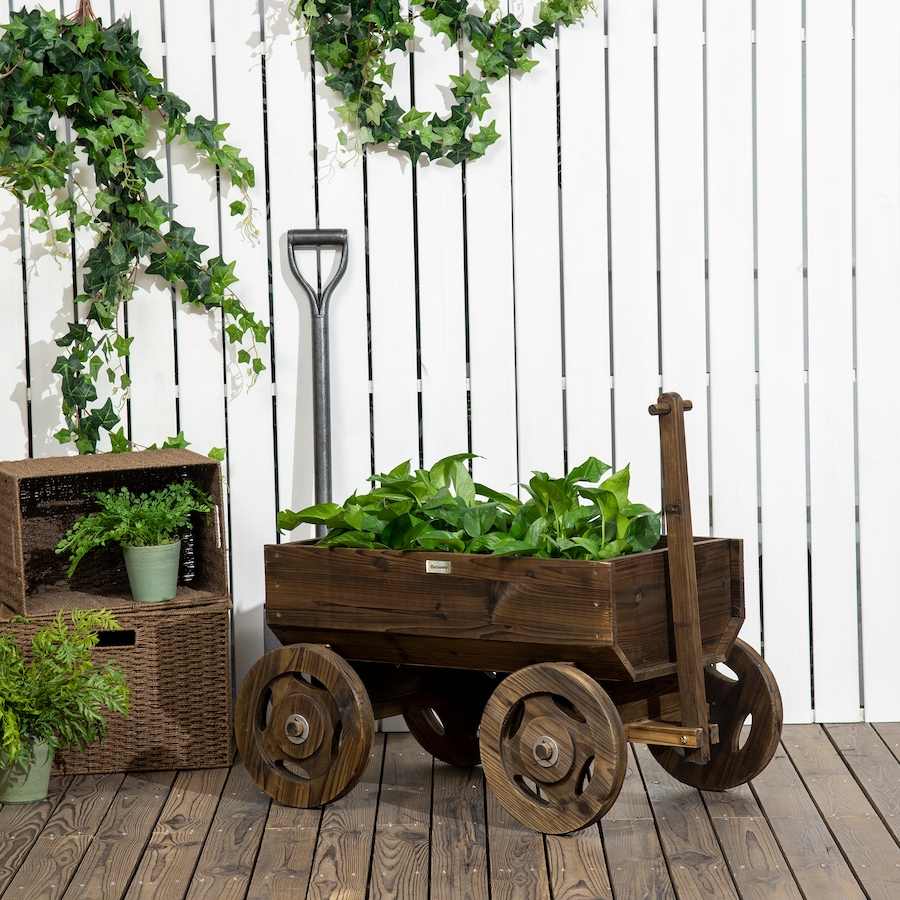 Image 987922_ALTMORE8.jpg, Product 987-922 / Price $98.99, Outsunny Wooden Raised Garden Bed, Flower Cart w/ Wheels, Garden Decor from Outsunny on TSC.ca's Home & Garden department